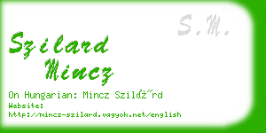 szilard mincz business card